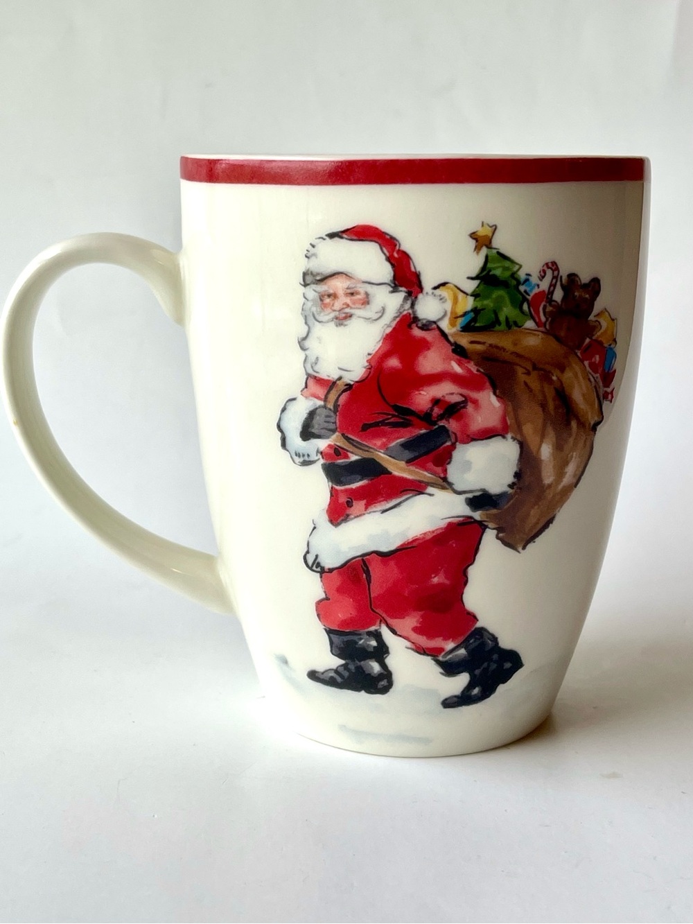 Pottery Barn Painted Santa Claus Mug- Discontinued